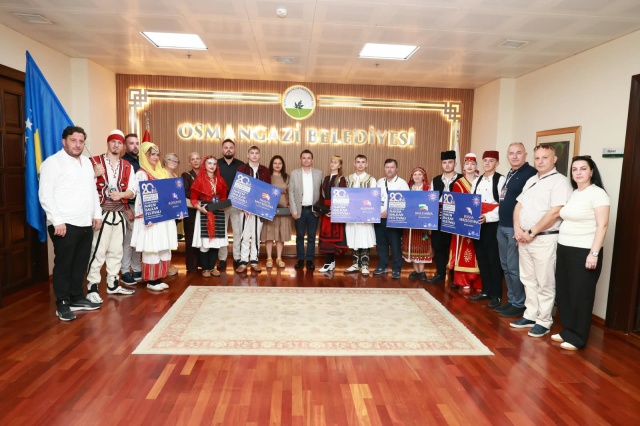 Balkan Festivali’nin Konuklarından Başkan Aydın’a Teşekkür Ziyareti